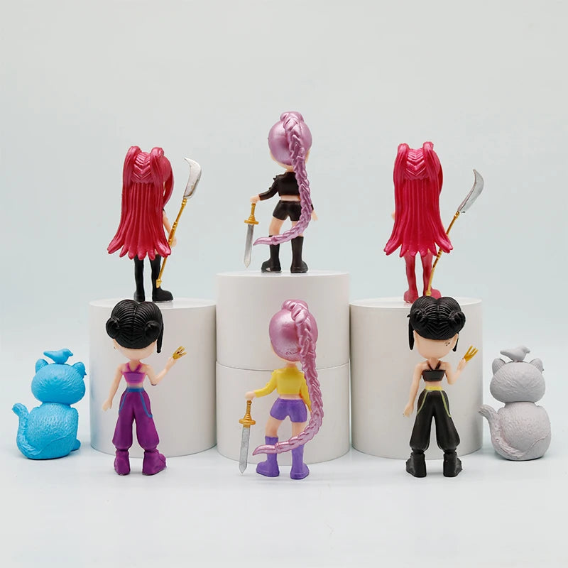 2025 NEW Anime KPop Demon Hunters Doll Vinyl Toy Rumi Mira zoi Character vinyl mask figurine Birthday Gift Fan Club Gifts