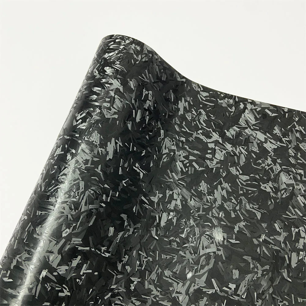 Carbon Fiber Chopped Strand Forged Vinyl Car Wrap Film Auto Modification Sticker Protective Strip Door Sill Side