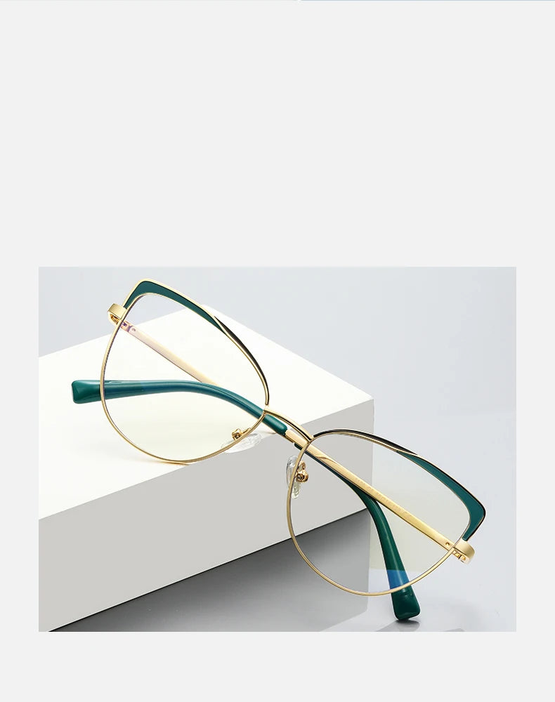 JMISUS New Women Cat Eyes Photochromic Reading Glasses Design Butterfly Frame Customized Prescription Anti-blue Ray Eyewear