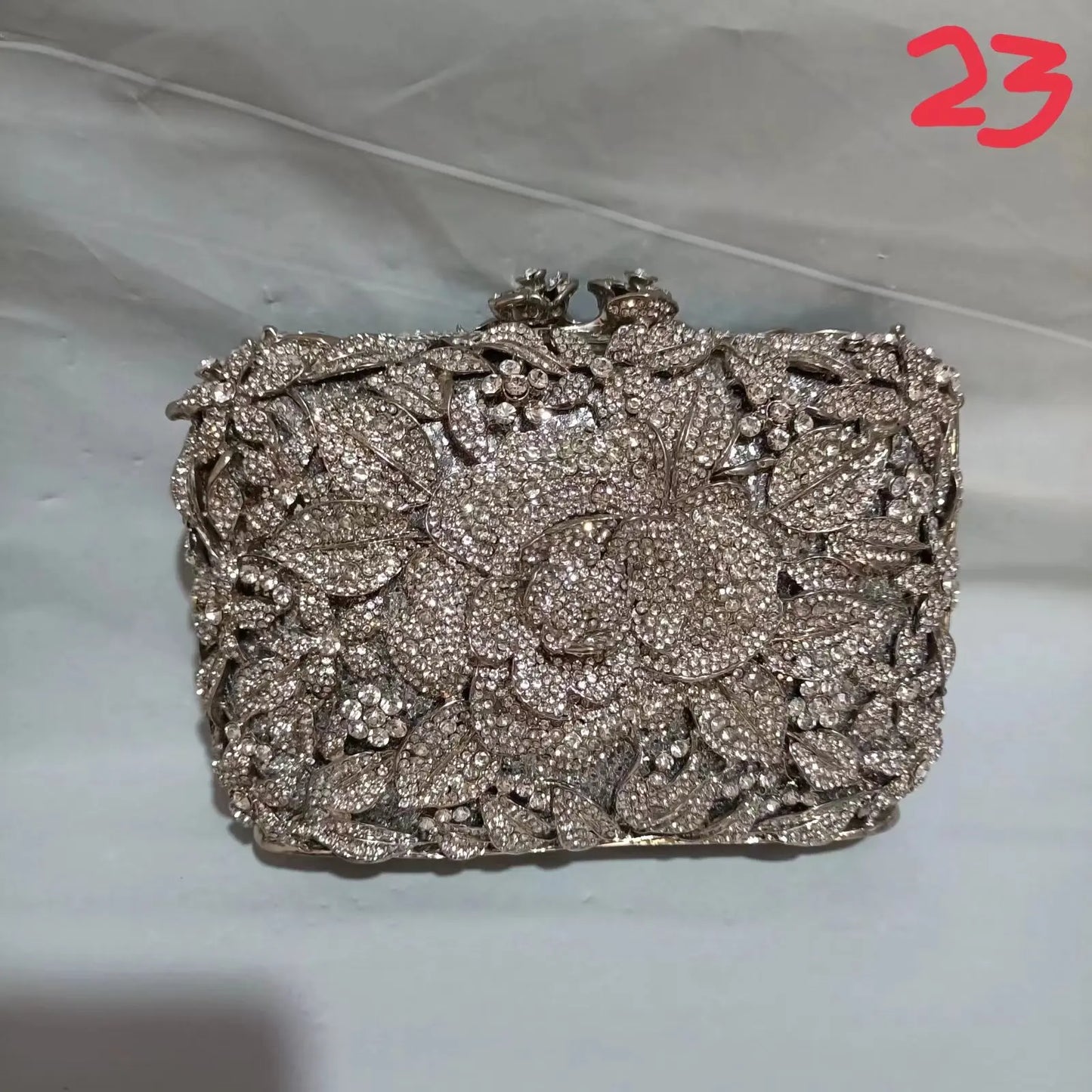 2025 New Arrival Flower Crystal Wedding Bridal Clutch Purse Luxury Designer Women's Dinner Party Cocktail Handbags Diamond Bags