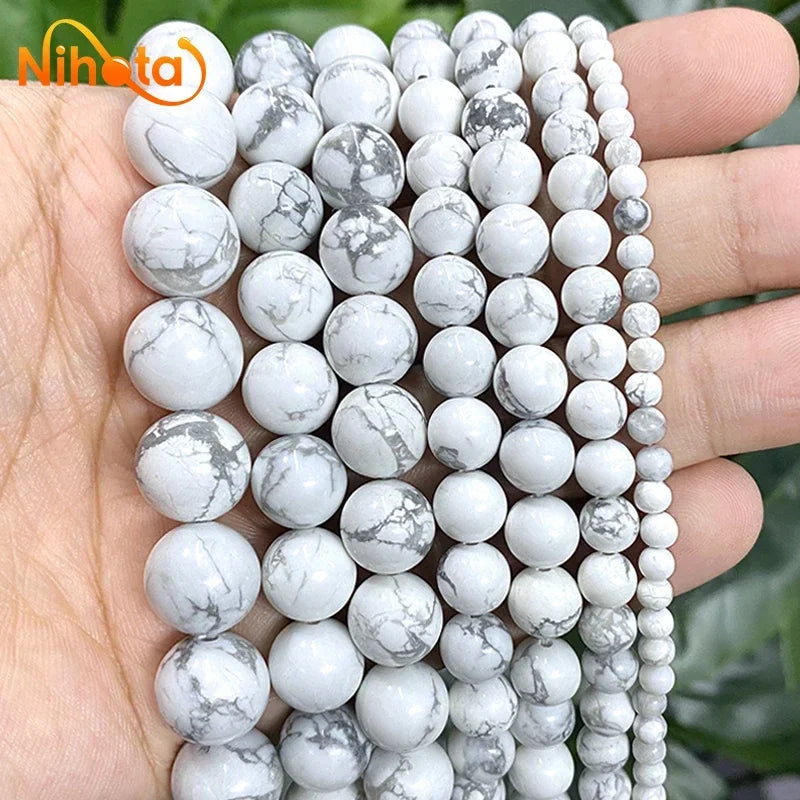 Natural Stone Beads Jaspers Amazonite Turquoises Agates Round Beads for Jewelry Making Diy Bracelet Earrings 4/6/8/10/12mm