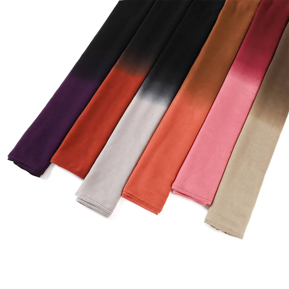 90*185cm Big Size Women Gradient Color Cotton Rayon Hijab Scarf Lady High Quality Wraps Shawls Muslim Headband Islamic Scarves