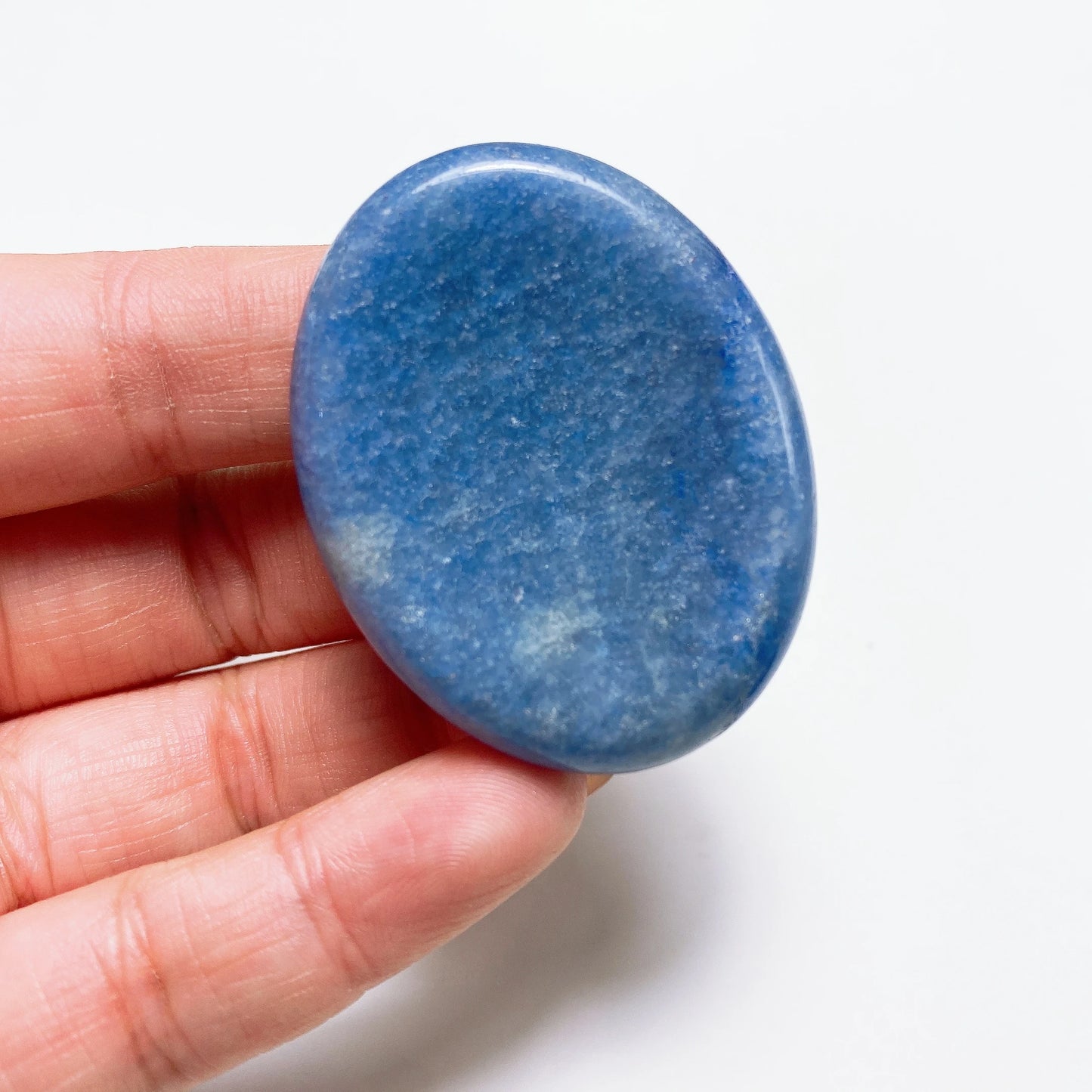 Natural Stone Thumb Worry Stone Crystal Quartz Oval Pocket Massage Palm Reiki Healing Therapy Meditation Spiritual Flake Gift