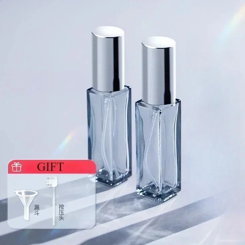 2PCS 20/10ML High Quality Perfume Spray Bottle Gradient Blue Perfume Bottle Travel Cosmetic Refillable Spray Bottle Empty Mini