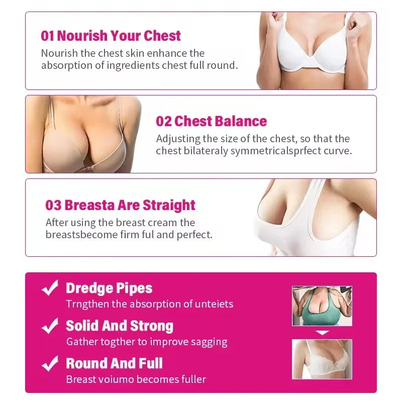Breast Enlargement Cream Enhance Bust Fast Growth Lifting Firming Breast Massage Increase Breast Elasticity Big Bust Breast Care