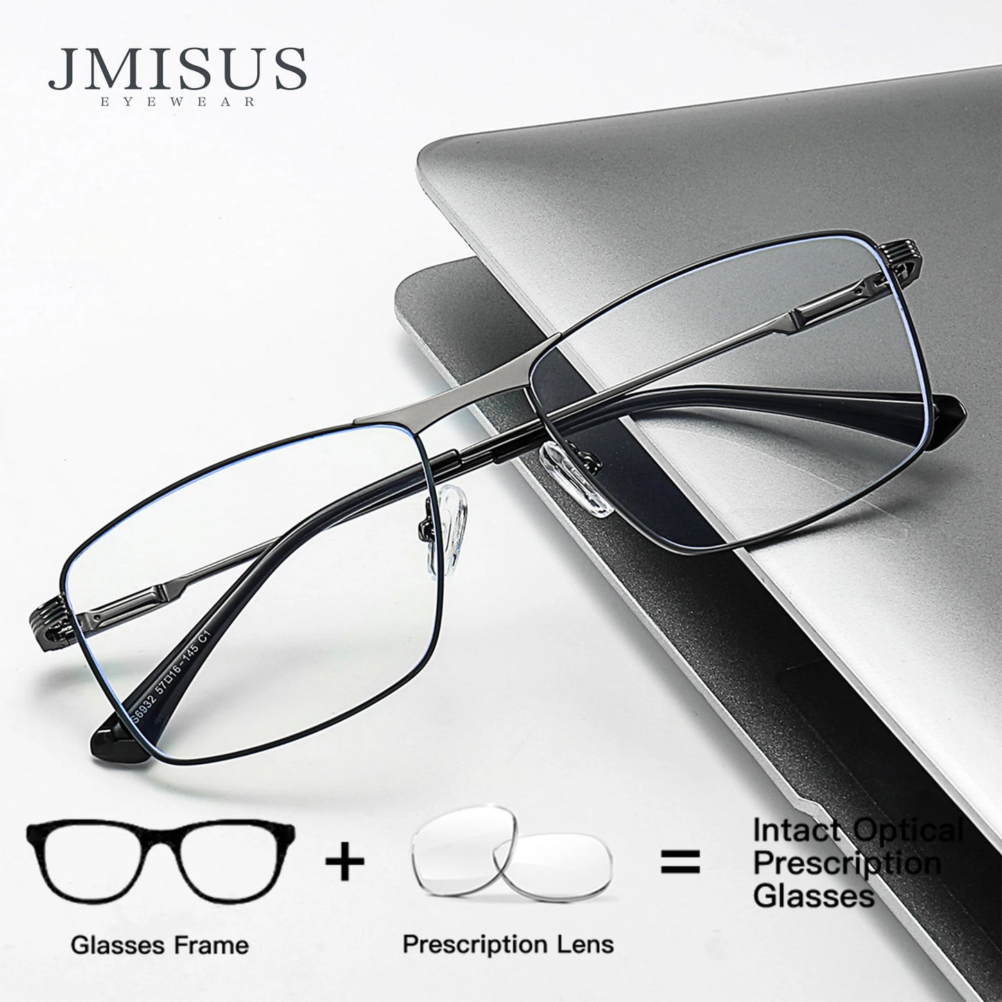 JMISUS 2025 Fashion Alloy Square Prescription Glasses Man Anti-Blue Light/Photochromic Myopia Eyewear Optical Eyeglasses