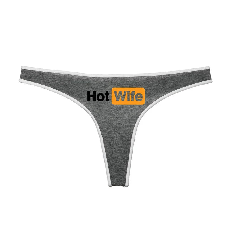 Hot Wife Letters Women's Underwear New Fashion Panties Sports Fitness Seamless Girl's Underwear Low Waist Traceless Ladies Brief