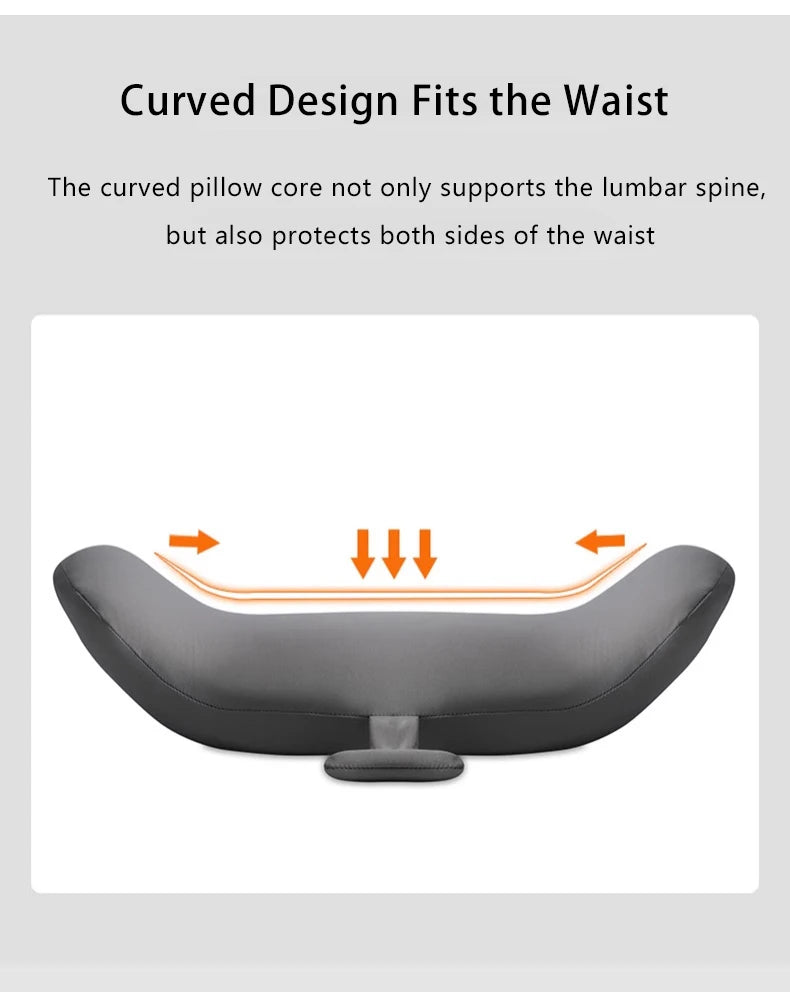 WEIHAO Car Memory Foam Neck Pillow Protection Lumbar Backrest Cushion Lumbar Cushion Car Headrest Cushion