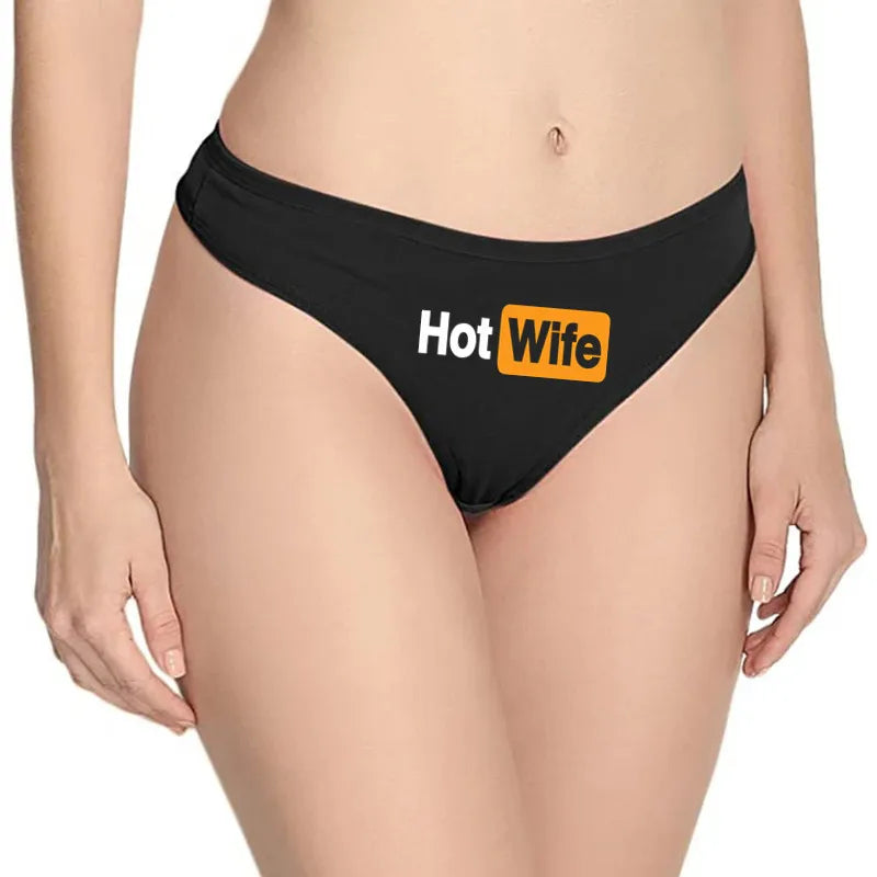 Hot Wife Letters Women's Underwear New Fashion Panties Sports Fitness Seamless Girl's Underwear Low Waist Traceless Ladies Brief