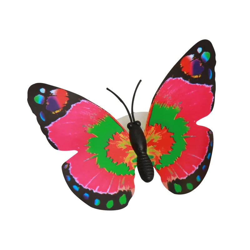 10pcs 3D LED Butterfly Decoration Night Light Sticker Single and Double Wall Light for Garden Backyard Lawn Party Festive Party