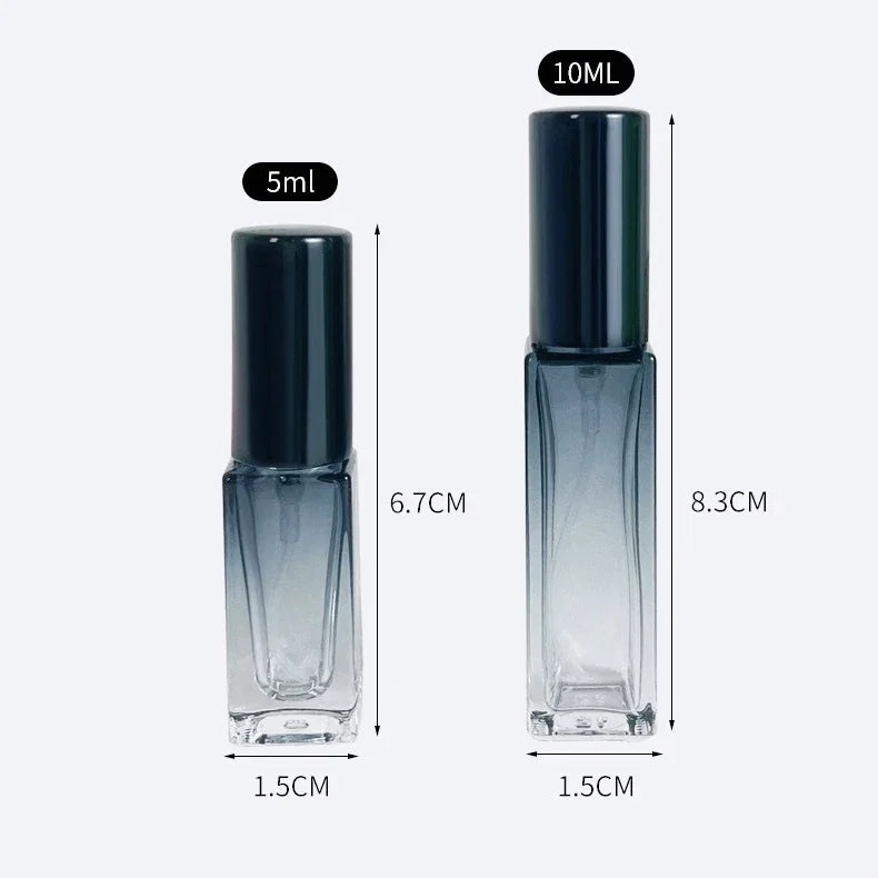 2PCS 20/10ML High Quality Perfume Spray Bottle Gradient Blue Perfume Bottle Travel Cosmetic Refillable Spray Bottle Empty Mini