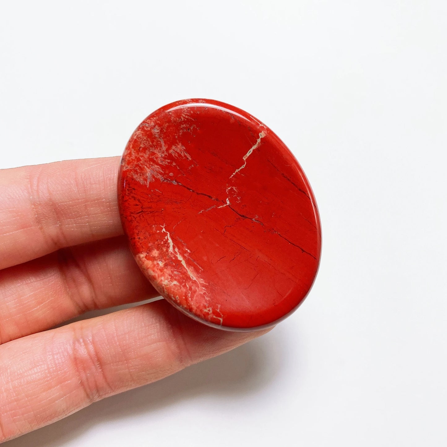 Natural Stone Thumb Worry Stone Crystal Quartz Oval Pocket Massage Palm Reiki Healing Therapy Meditation Spiritual Flake Gift