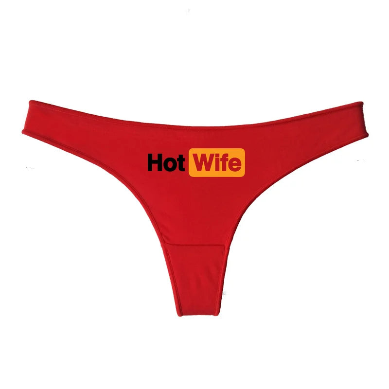 Hot Wife Letters Women's Underwear New Fashion Panties Sports Fitness Seamless Girl's Underwear Low Waist Traceless Ladies Brief