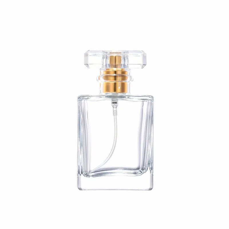 30ml 50ml 100ml Travel Pocket Glass Spray Bottles Transparent Black Perfume Containers Empty Mist Spray Bottle