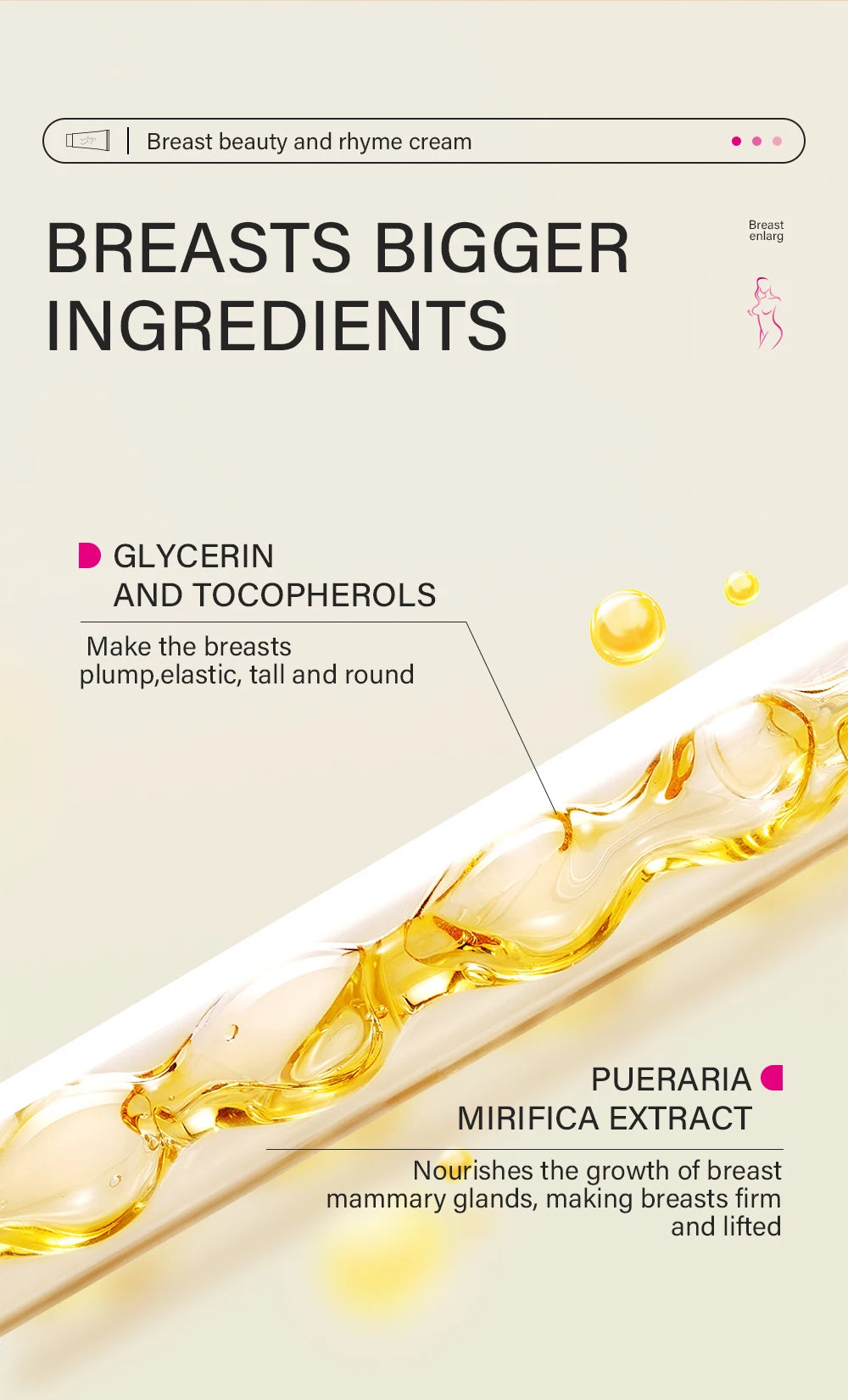 Breast Enhancement Cream Female Breast Enhancer Fast Growth Plump Breast Lifting Firming Cream Elasticity Chest Plump Tightness