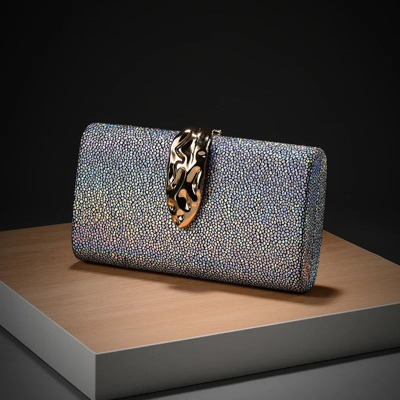 Fashionable Wedding Party Clutch Bag for Women Ladies Small Square Handbag Long Evening Dress Bag Simple Elegant Design