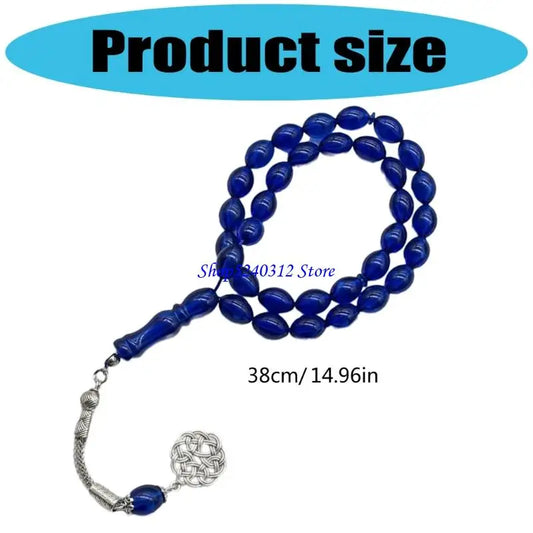 634C Handheld Muslims Prayer Beads 33 Ergonomic Beads Lightweight Tasbih Bracelet For Spiritual Reflection Worship Jewelry