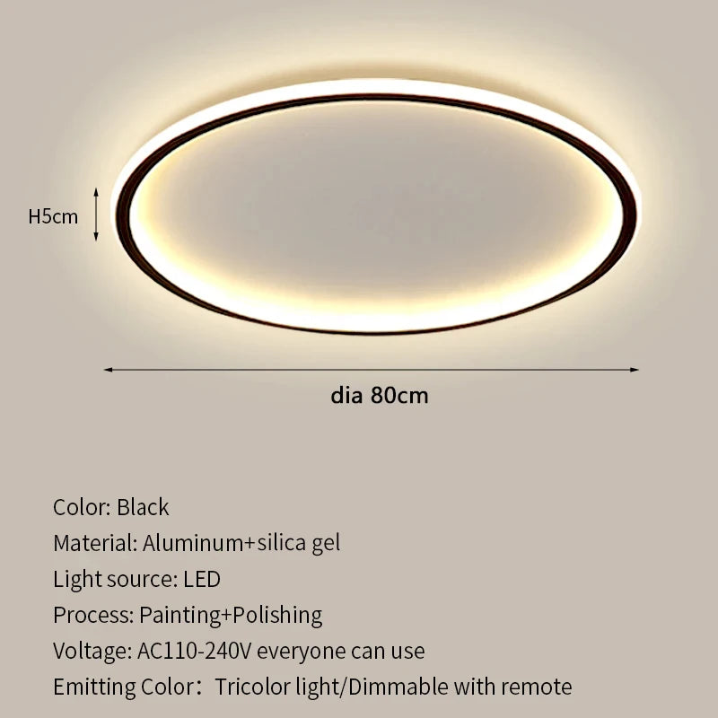 Ultrathin LED Ceiling Lamp for Living Room Bedroom Aisle Study Room Balcony Ceiling Light 90-260v Home Decor Lighting Fixture