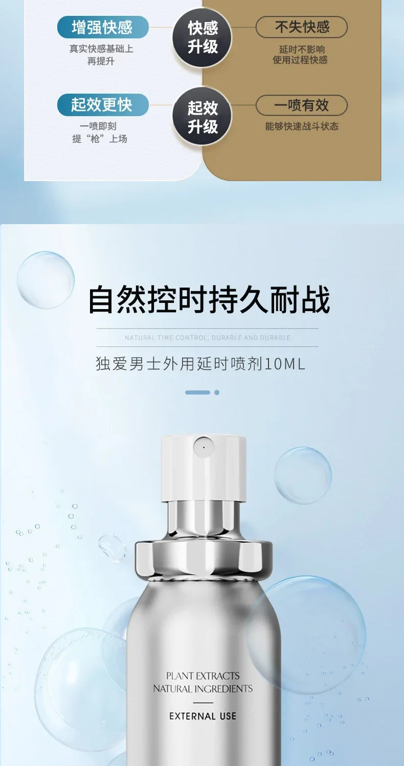 New Male Sexual Delay Spray, Men Delay Cream 60 Minutes Long, Prevent Premature Ejaculation, Cock Enlargement Erection Spray