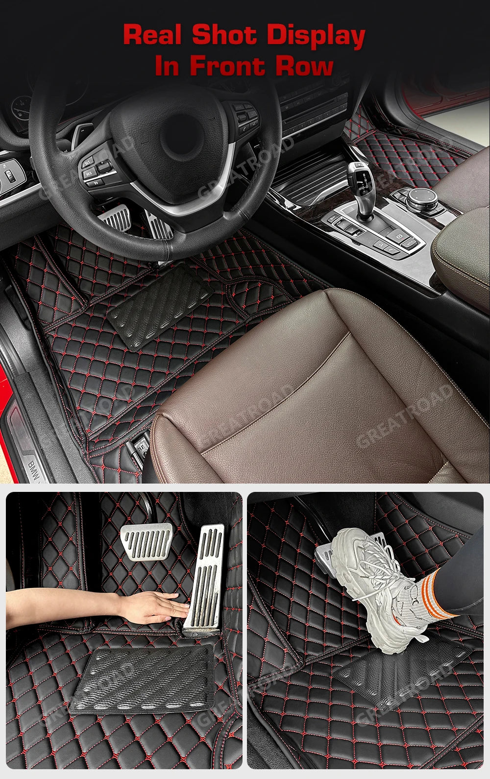 Car floor mats for AUDI Q7 (Seven seats) 2006 2007 2008 2009 2010 2011 2012 2013 2014 2015 2016-2025 Custom foot Pads automobile