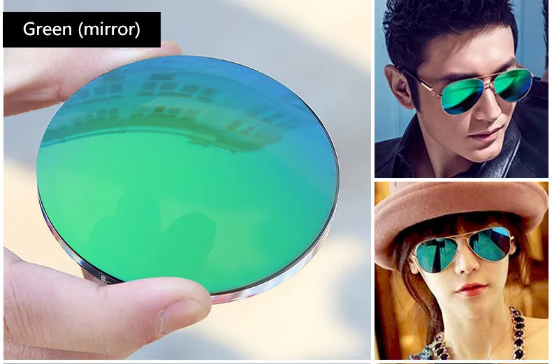 Polarized Sunglasses Prescription Lens Aspheric UV Protection Sun Glasses Myopia Presbyopia Driving Fishing Colour Lenses 2Pcs