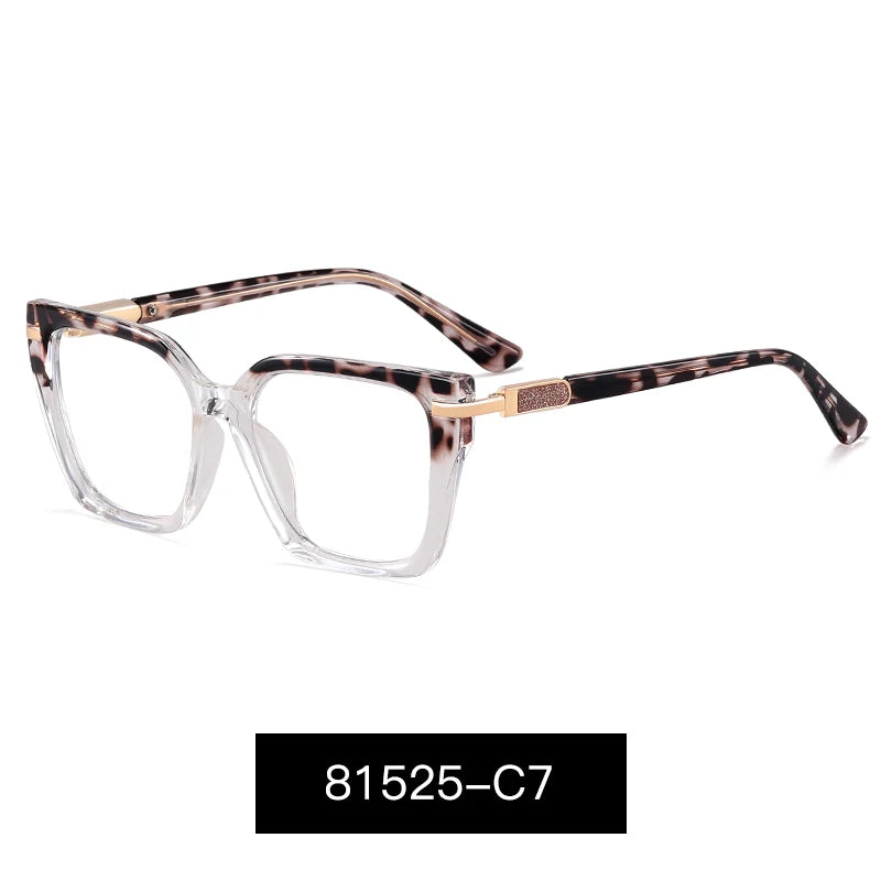 JMISUS Lightweight TR90 Butterfly Prescription Progressive Glasses Women Anti Blue Light Photochromic Square Optical Eyeglass