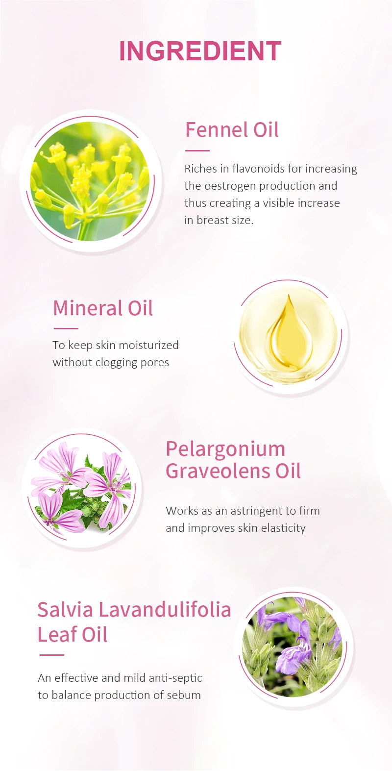 Breast Enlargement Cream Fast Growth Essential Oil Bust Enlarging Bigger Enhance Massage for Women Body Care