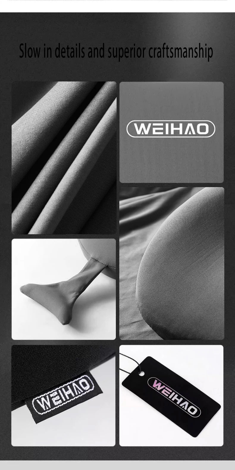 WEIHAO Car Memory Foam Neck Pillow Protection Lumbar Backrest Cushion Lumbar Cushion Car Headrest Cushion