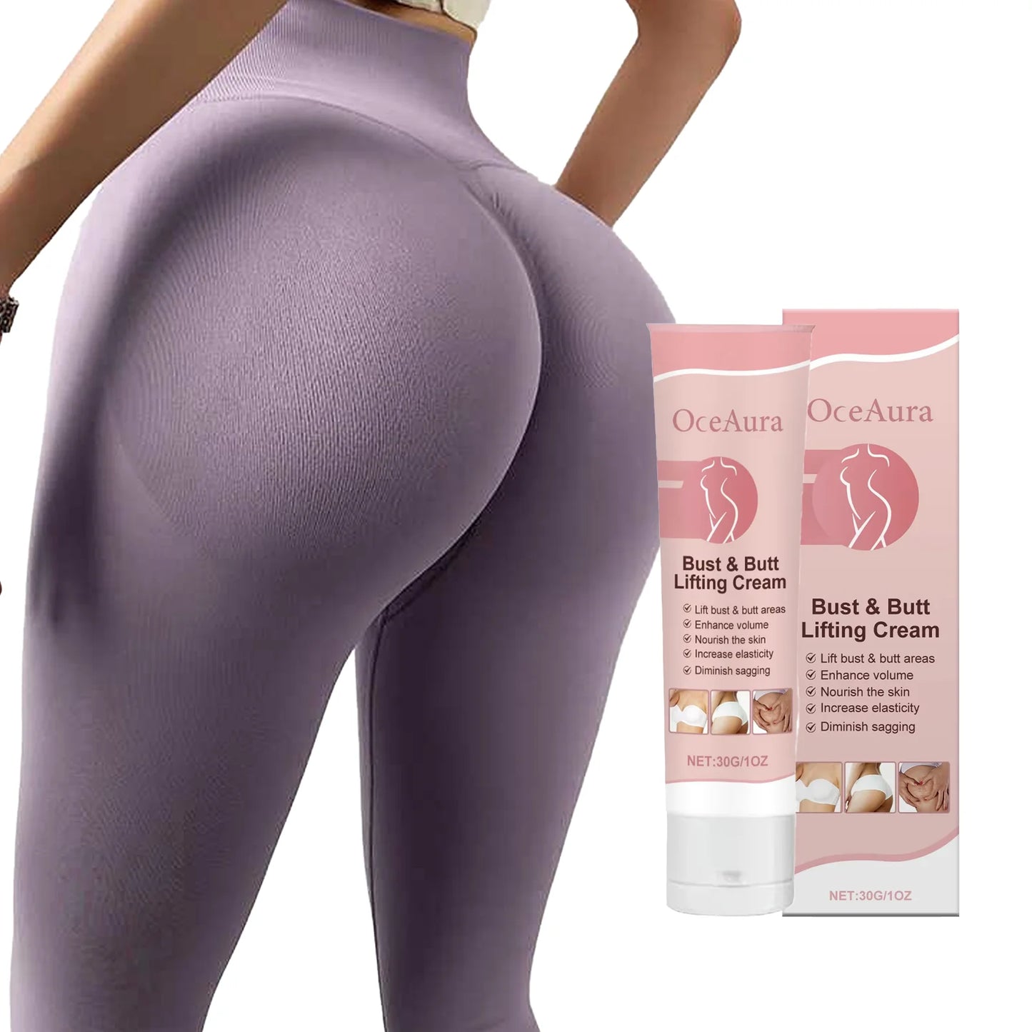 OceAura Hip & Chest Care Cream Moisturizing Firming Smooth Body Nourishing Cream for Breast And Hip Skin Care