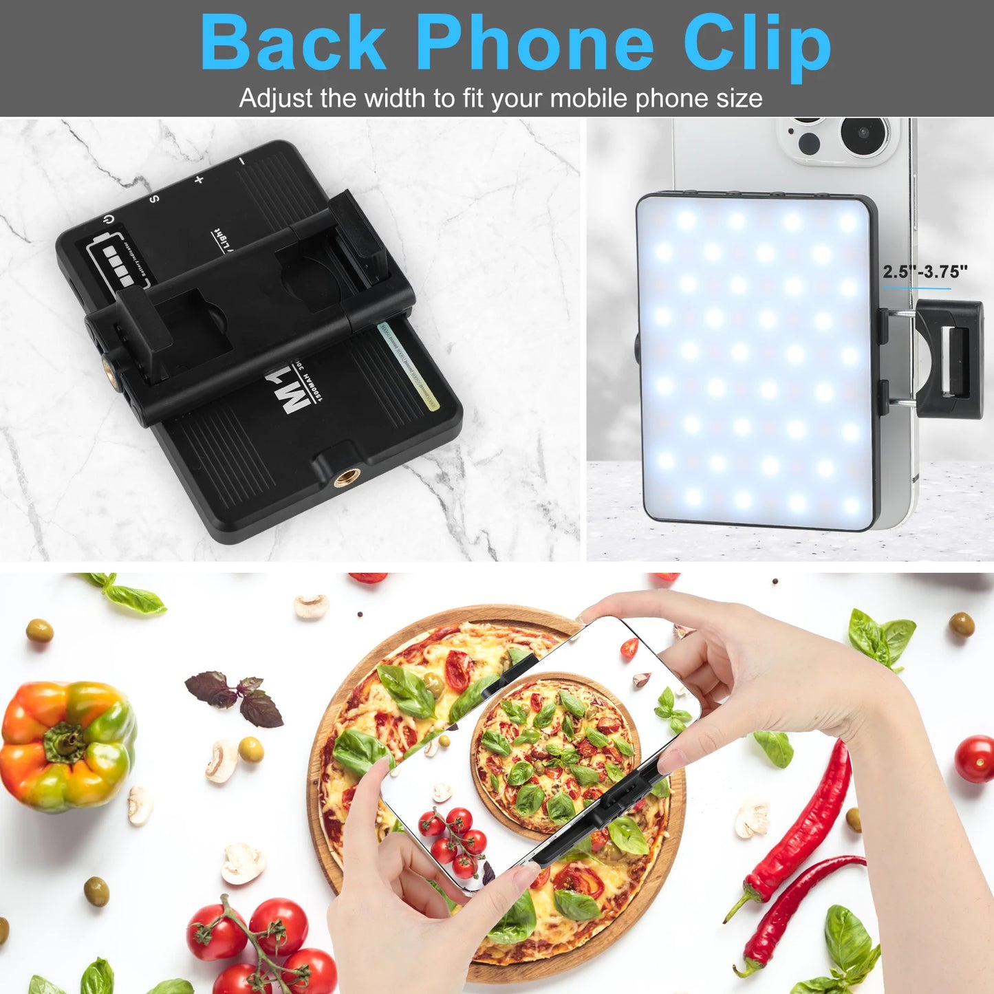 Selfie Light with Clip on Phone Light for iPhone iPad Laptop Camera LED Phone Light Clip Fill Light for Tiktok Video Makeup