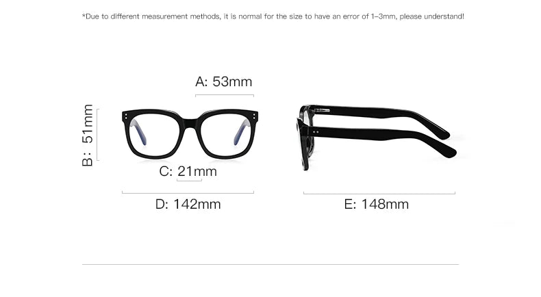 JMISUS Classic Prescription Glasses for Women Men Square Anti Blue Light Lenses Myopia Hyperopia Correction Office Use