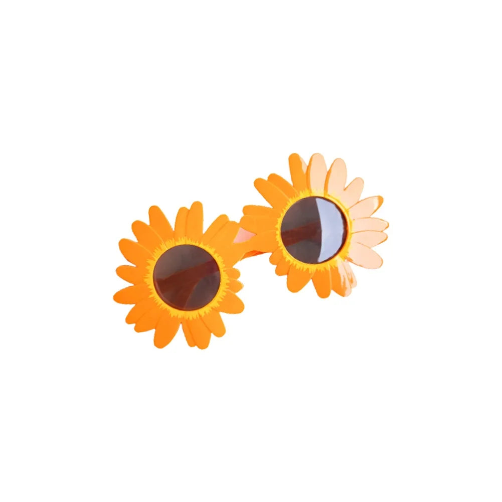 Sunflower Sunglasses Little Daisy Shape Sun Glasses Funny Party Decorative Eyeglasses Plastic Gathering Picnic Photography Props