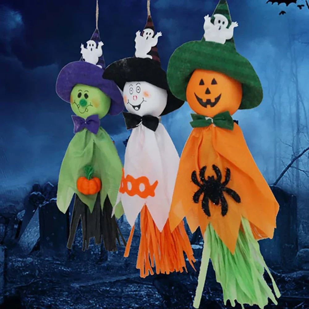Halloween Ghost Doll Pendant,Halloween Home Haunted House Kindergarten Hanging Decorations Props