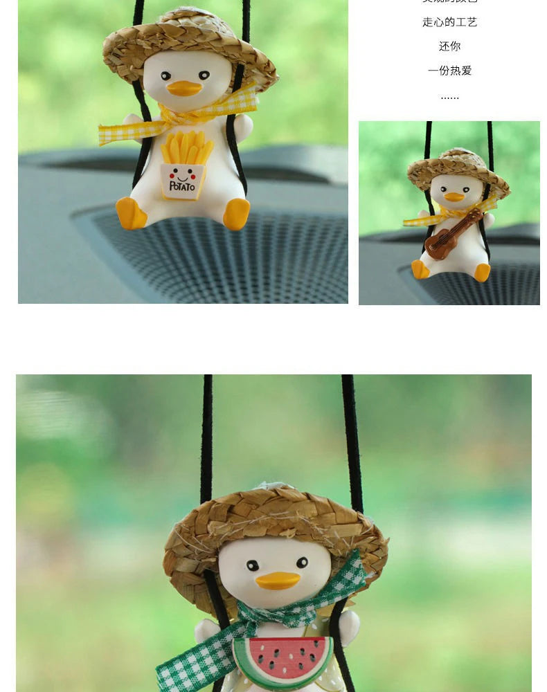 Car Decoration Accessory Duck-shaped Aroma Diffuser, Cute Cartoon, Car Interior Decoration Item