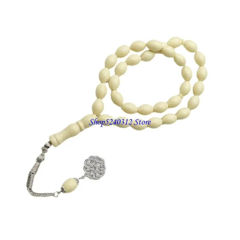 634C Handheld Muslims Prayer Beads 33 Ergonomic Beads Lightweight Tasbih Bracelet For Spiritual Reflection Worship Jewelry
