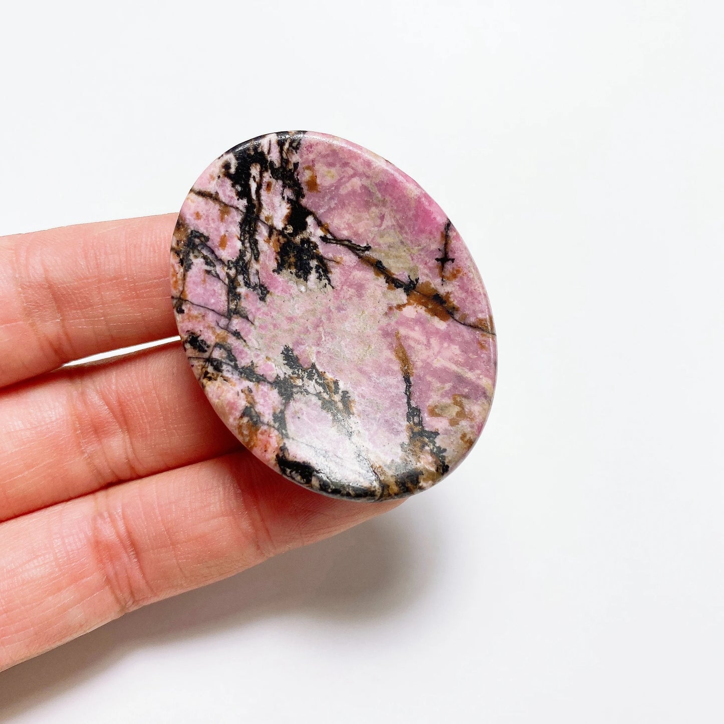 Natural Stone Thumb Worry Stone Crystal Quartz Oval Pocket Massage Palm Reiki Healing Therapy Meditation Spiritual Flake Gift