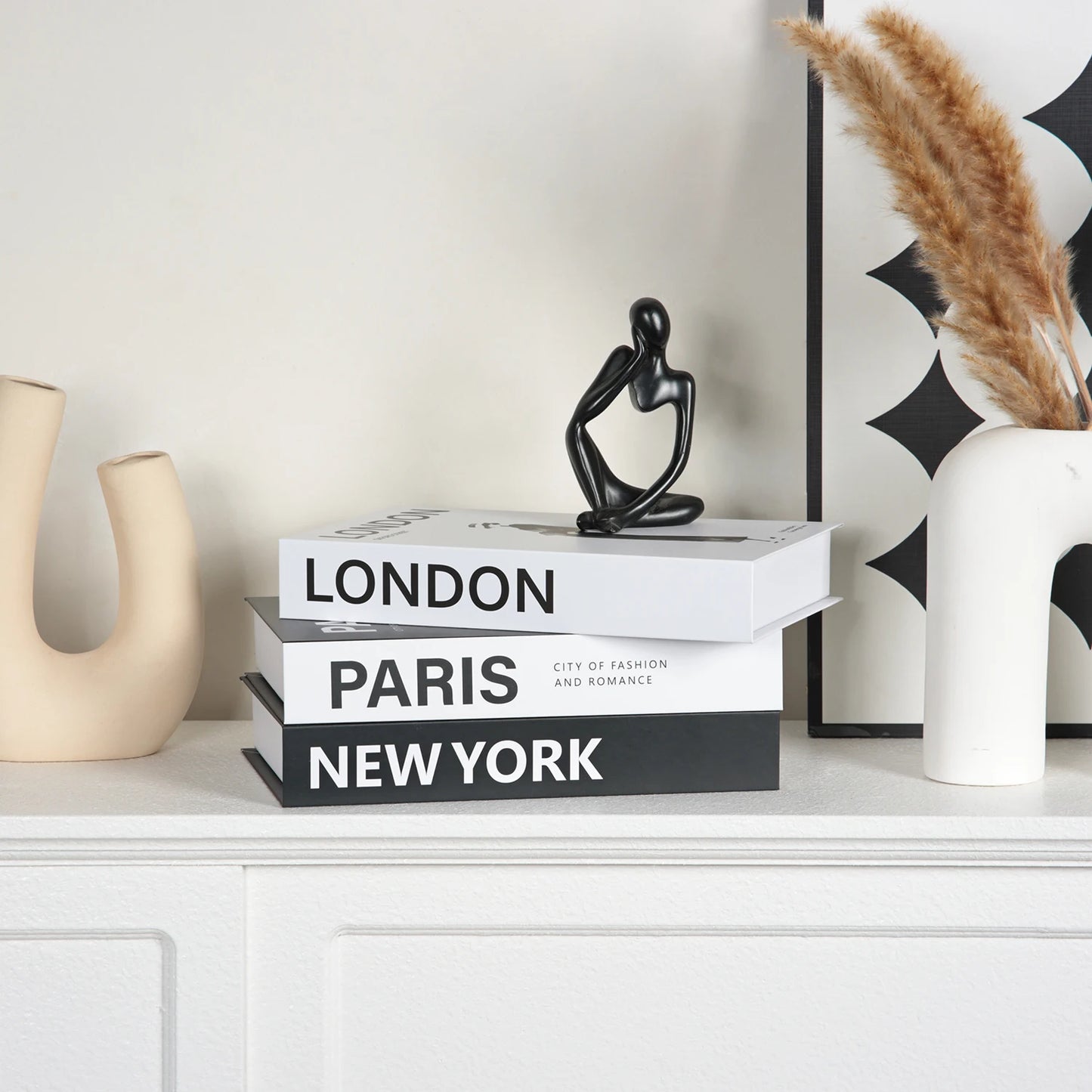 Luxury Fake Books for Decoration Openable Simulation Book Storage Box Coffee Table Books Villa Hotle Home Decor Shooting Props