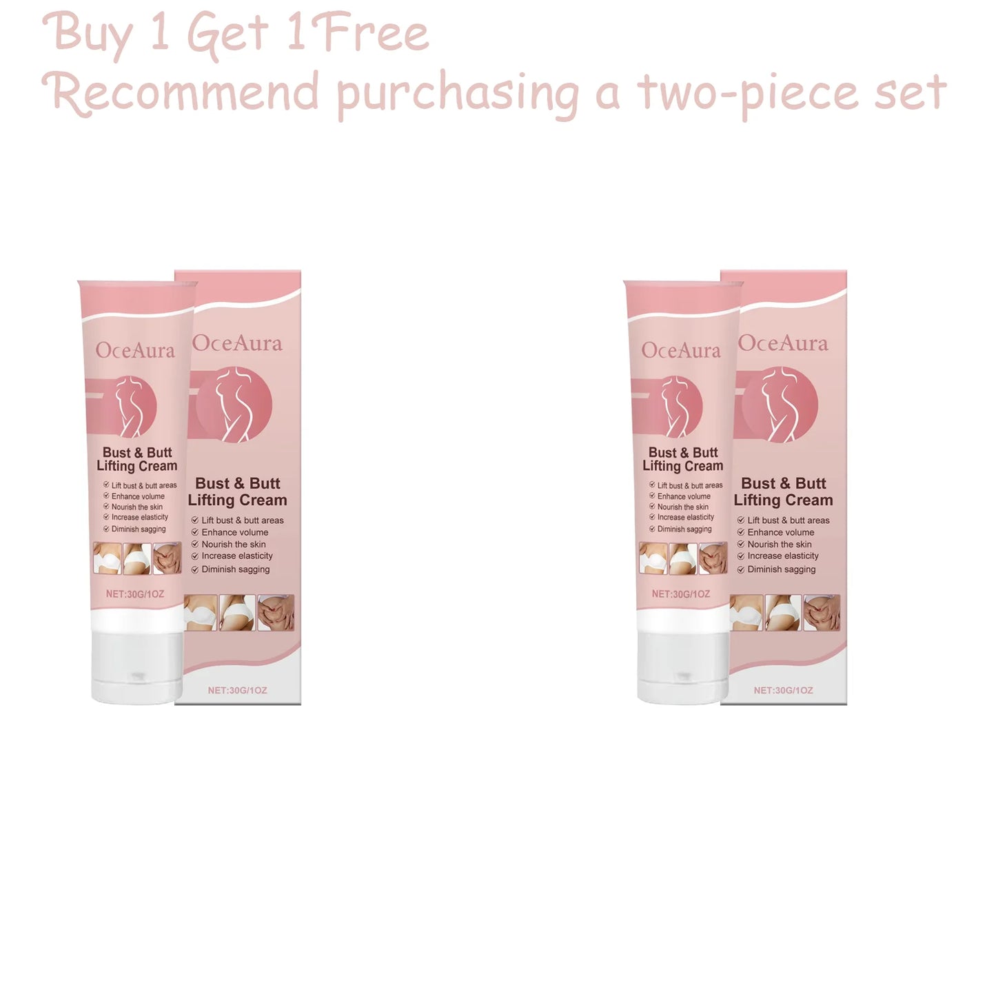 OceAura Hip & Chest Care Cream Moisturizing Firming Smooth Body Nourishing Cream for Breast And Hip Skin Care