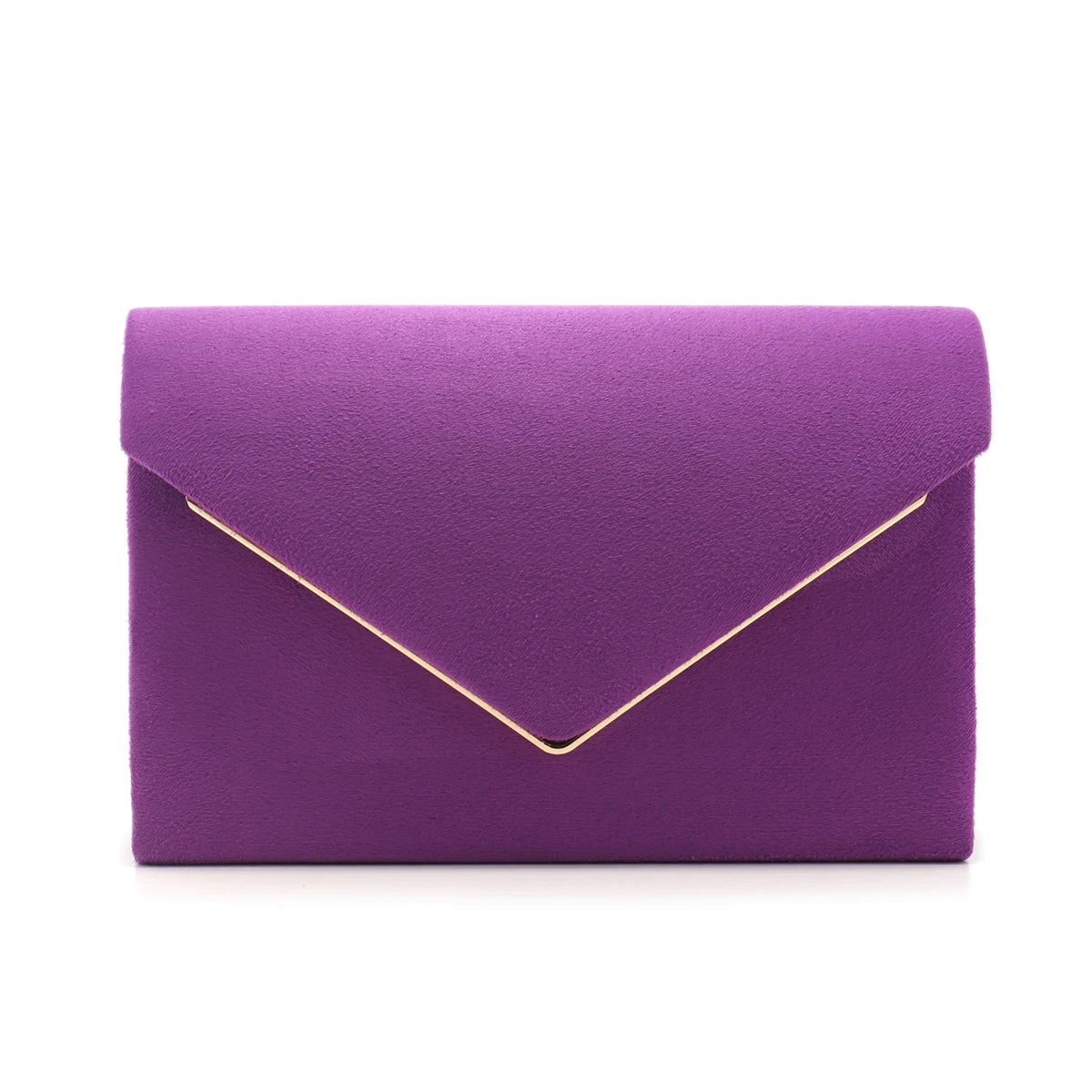 Envelope Design Velvet Women Evening Bags V Metal Fashion Small Cover Clutch Bags With Shoulder Chain Party Wedding Prom Handbag