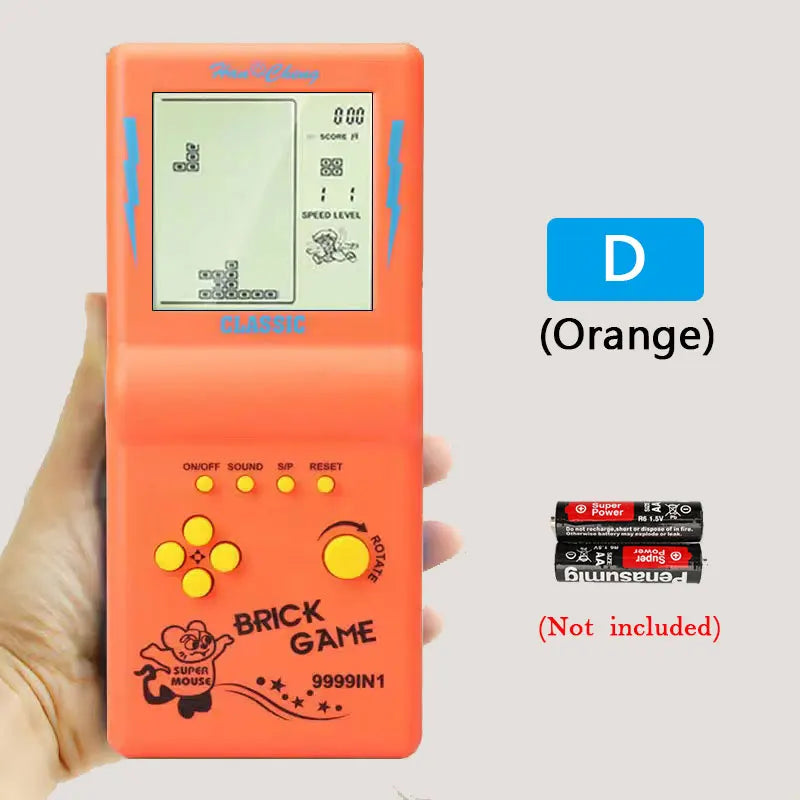 Classic Retro Handheld Game Players for Tetris Console Large Screen Children's Nostalgic Pocket Game Machine Kids Puzzle Toys
