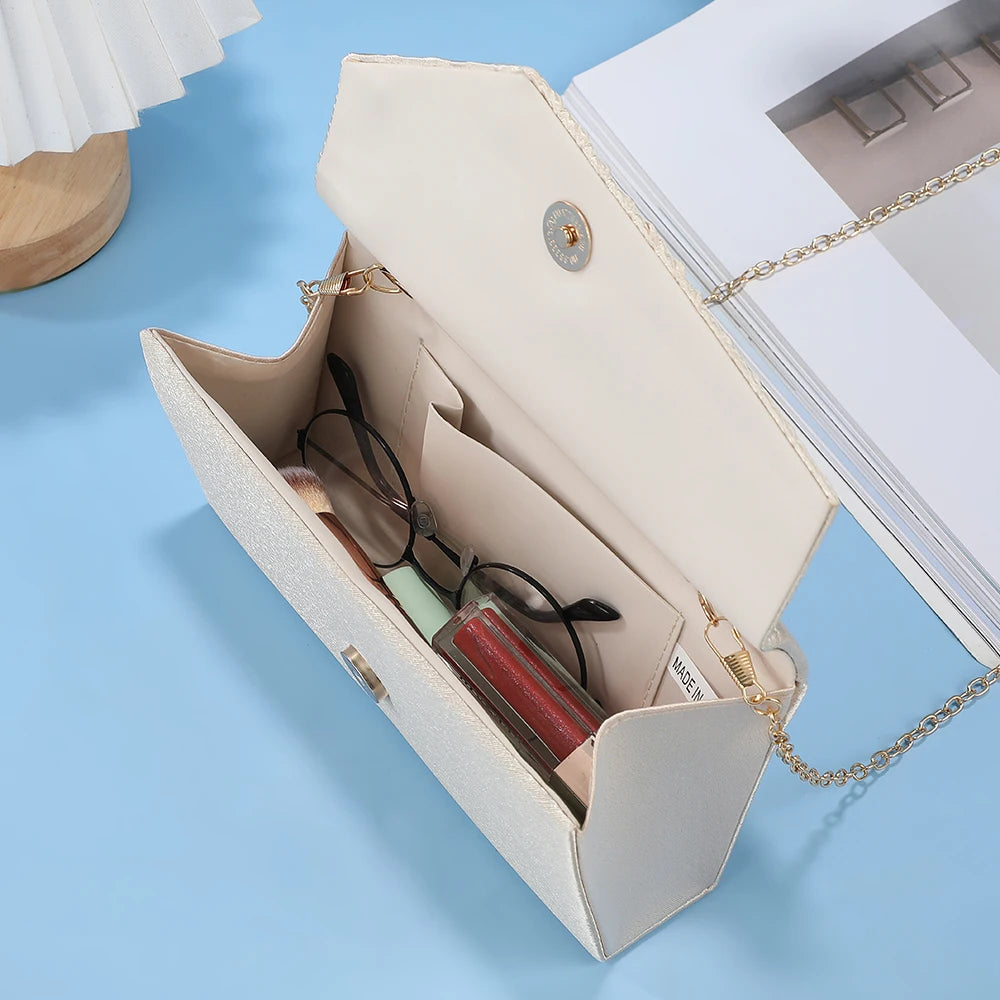 Luxury Glitter Women's Evening Clutch Bag Envelope Bridal Party Purse Valentine Wedding Dinner Handbag for Ladies