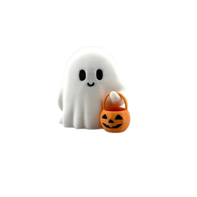 Cute Anime Style Pumpkin Statue - Halloween Decoration, Durable Handicrafts Suitable for Living Room and Bedroom
