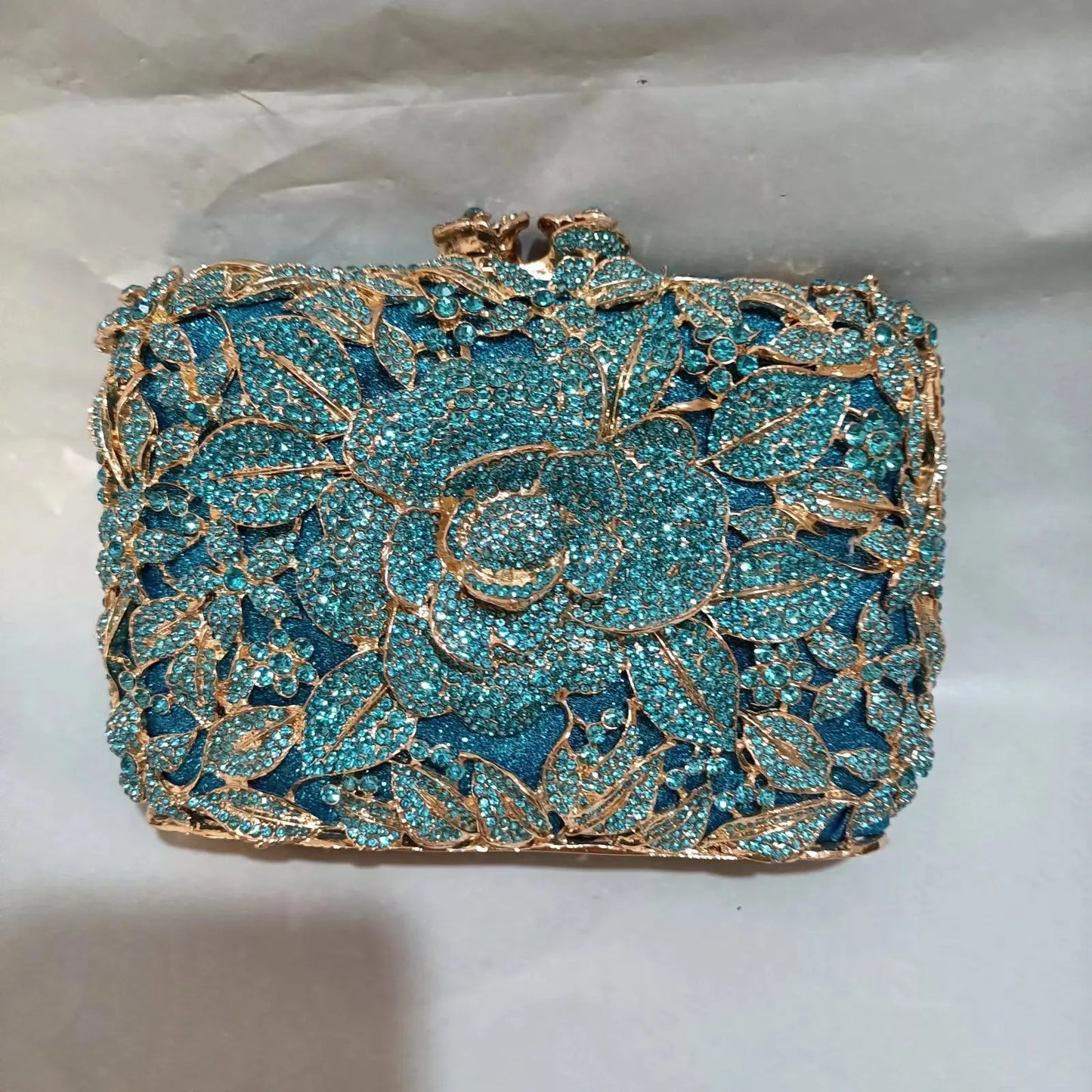 2025 New Arrival Flower Crystal Wedding Bridal Clutch Purse Luxury Designer Women's Dinner Party Cocktail Handbags Diamond Bags