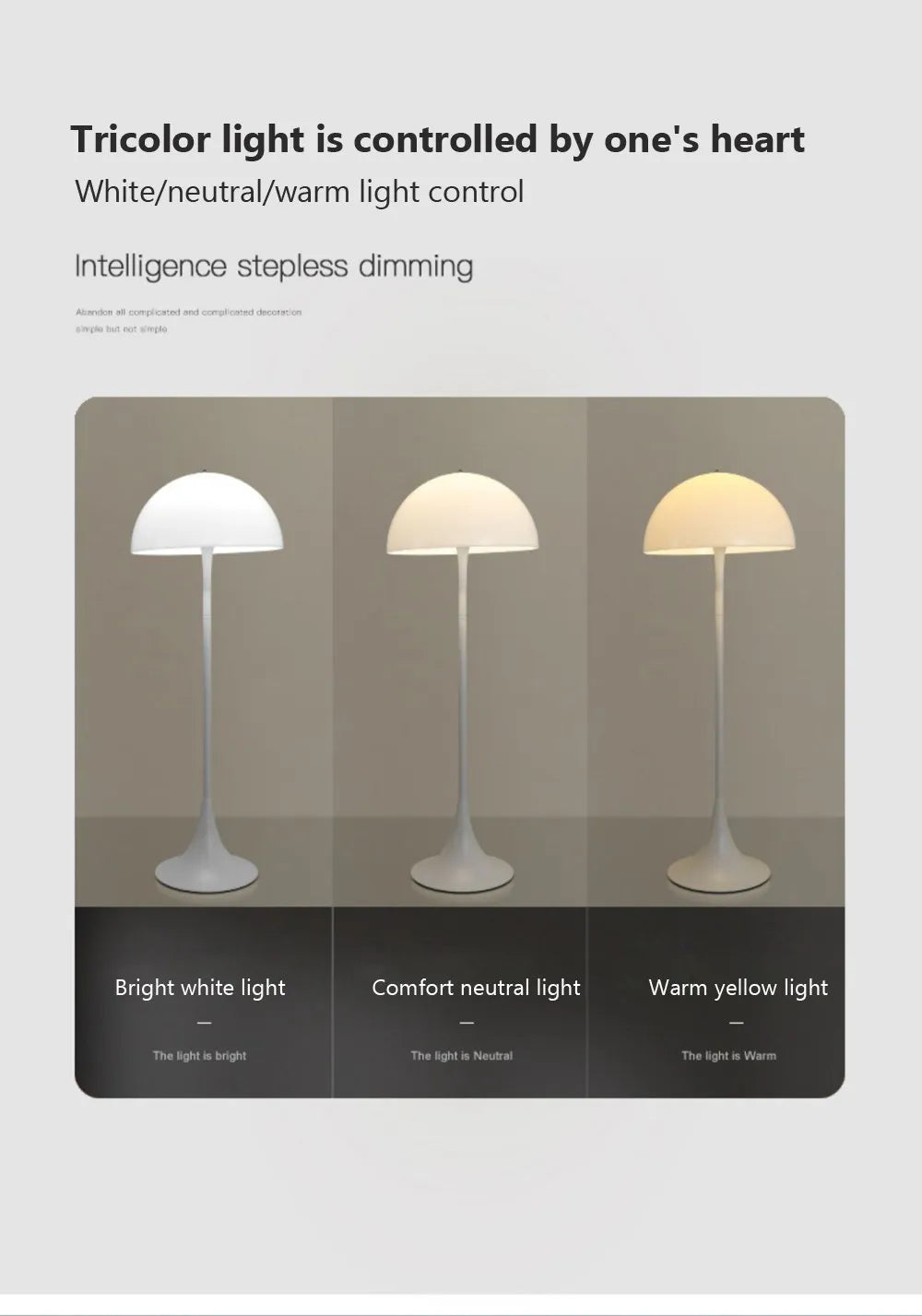 Modern Mushroom Floor Lamp LED Decoration Illumination For Bedroom Living Rooms White Minimalist Decor Study Reading Stand Light