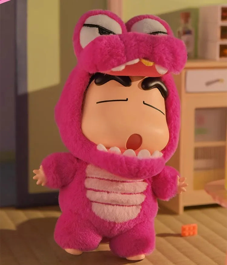 TOP TOY Crayon Shinchan Dressing Party Series Mystery Box Vinyl Wool Anime Figure Custom Collectible Toy Ornament Birthday Gift
