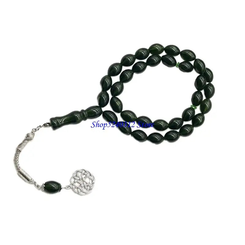 634C Handheld Muslims Prayer Beads 33 Ergonomic Beads Lightweight Tasbih Bracelet For Spiritual Reflection Worship Jewelry