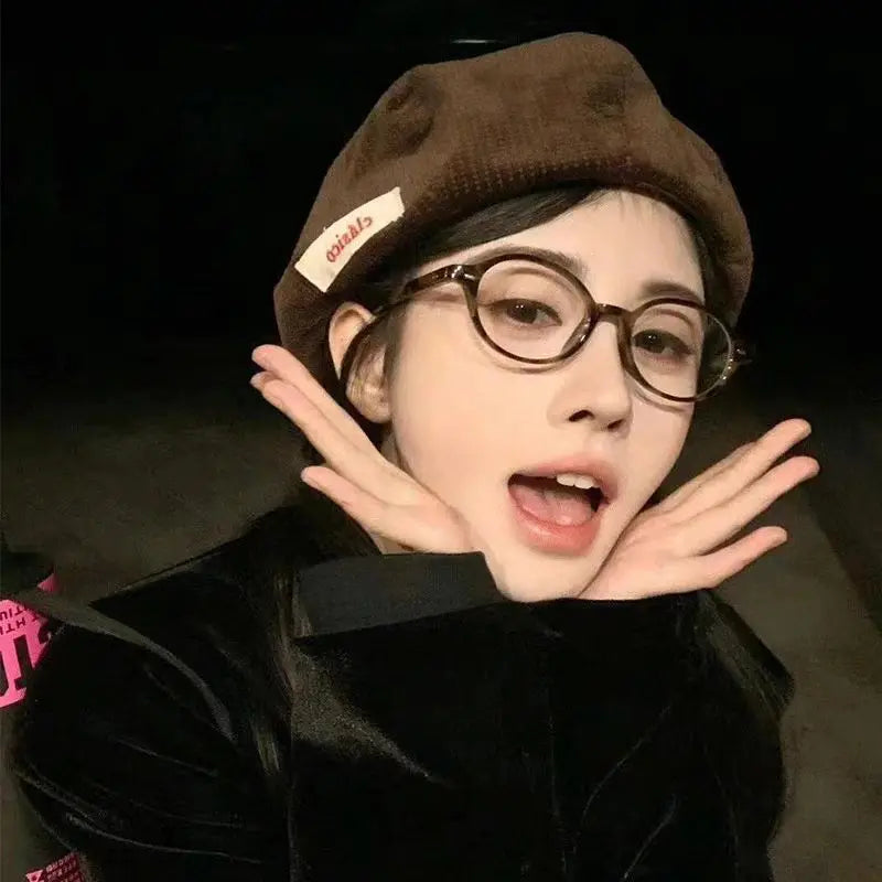 BLMUSA Retro Anti Blue Ray Photochromic Myopia Glasses Women Oval Small Frames Prescription Glasses Pop Classic Reading Glasses