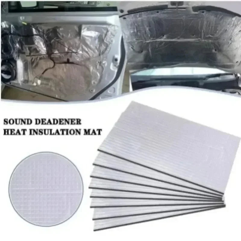 Car Sound Deadening Mat 5mm 10mm Heat Noise Insulation Pad 2000x500mm 250x400mm Hood Roof Door Wall Acoustic Foam Accessory