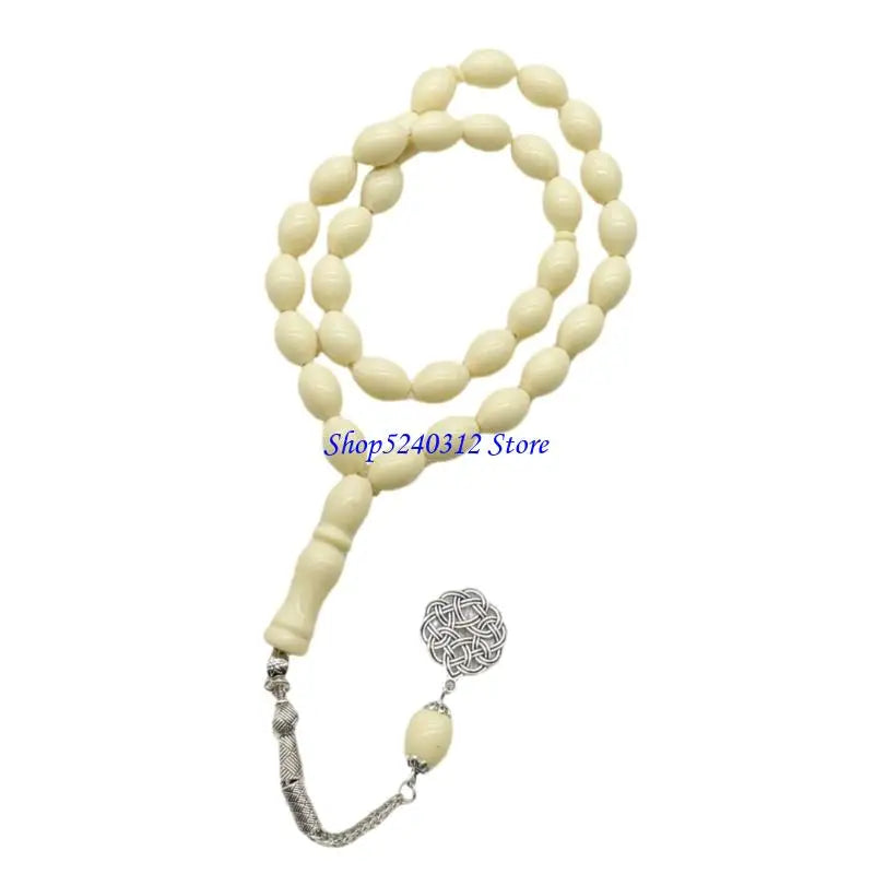 634C Handheld Muslims Prayer Beads 33 Ergonomic Beads Lightweight Tasbih Bracelet For Spiritual Reflection Worship Jewelry