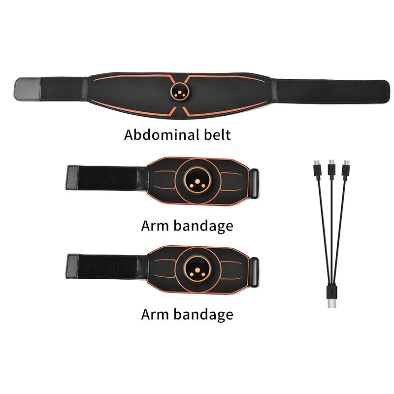 Abs Belt Abdominal Trainer EMS Muscle Stimulation Electric Exerciser Toning Belts For Leg Arm Workout Fitness Home Gym Equiment